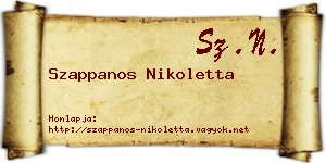 Szappanos Nikoletta névjegykártya
